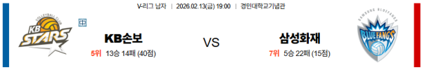 KB손해보험 대 삼성화재 V리그 02월13일 맞대결 생중계, 스포츠중계, 스포츠분석