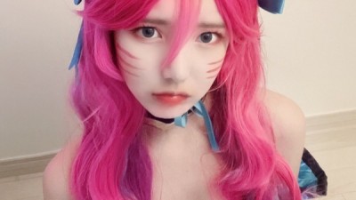 핑크머리 게임녀 코스프레한 처자의 대단한 미모
