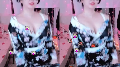 꽃춤 추는 리액션 해주려고 섹시하게 눈가려본 여캠