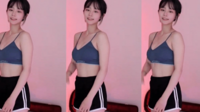 섹시하게 운동복 입었는데 너무 귀여운 쵸단이